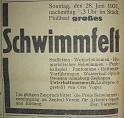 Schwimmfest 1931 Wochenblatt Zschopau